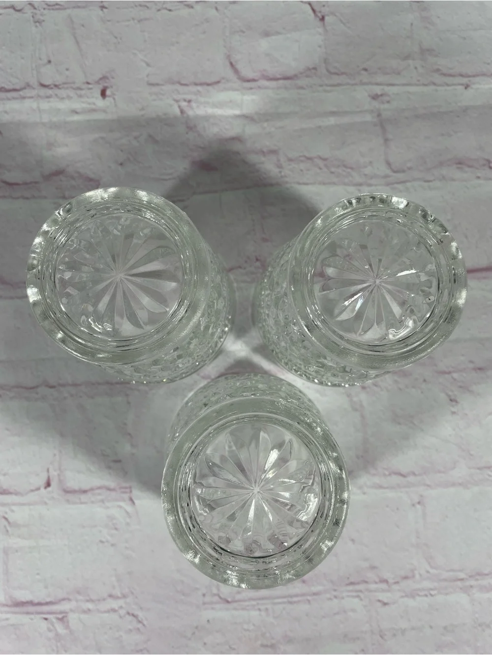 Vintage Anchor Hocking Wexford Old Fashioned Clear Glasses Set of 3